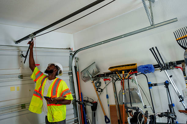 Professional Garage Door Panel Replacement technician working in Kenly, NC